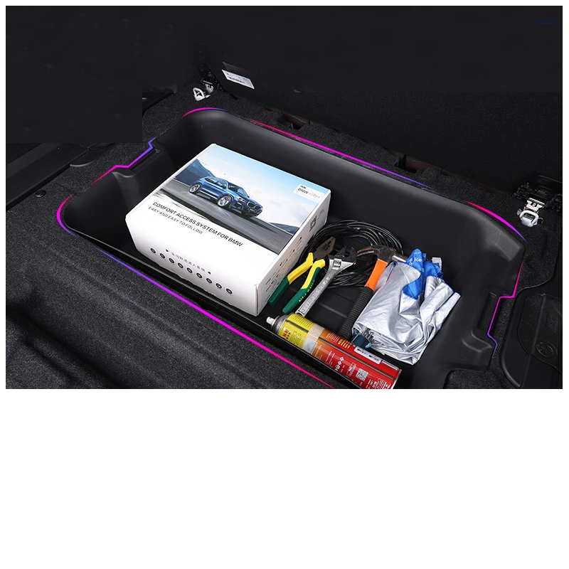 

Lsrtw2017 Fiber Leather Abs Car Trunk Storage Box for Bmw X3 2018 2019 2020