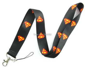 

Free Shipping 40 pcs Superman PHONE LANYARD KEYS ID NECK STRAPS Key Chains Wholesale P3