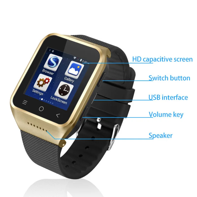 2018 Original S8 Smart watch Bluetooth Wifi GPS Android 4.4 Support Sim TF Card With 2.0MP Camera SmartWatch For Men watches