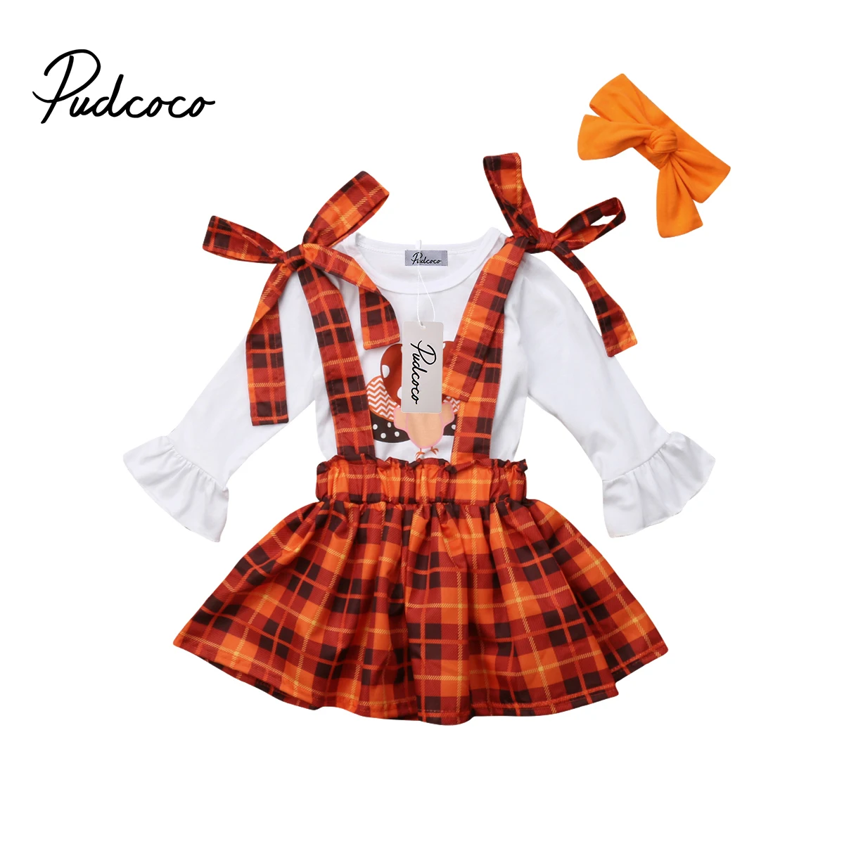 

2018 New Arrival Toddler Kids Baby Girl Tops Romper +Tutu Dress Thanksgiving Outfits Set UK