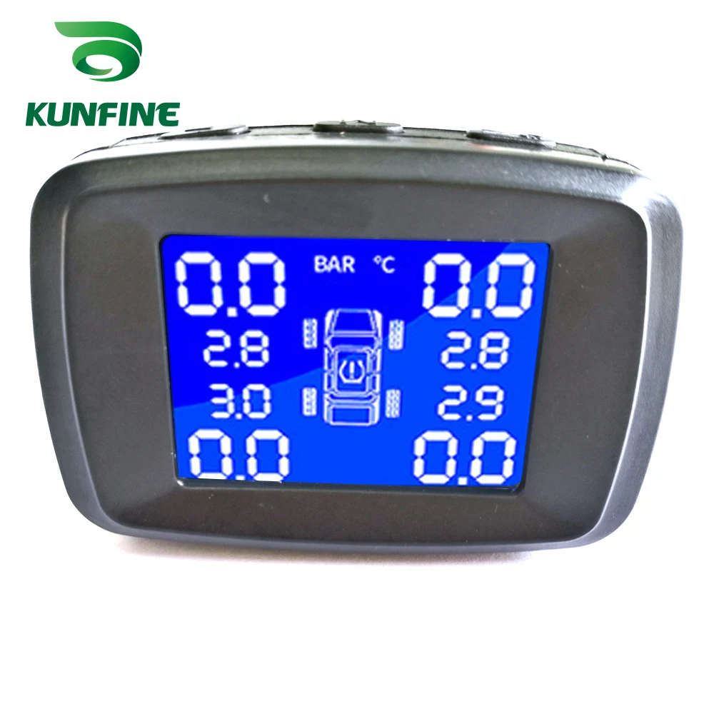 Smart Car TPMS Tyre Pressure Monitoring System Cigarette Lighter Digital LCD Display Auto Security Alarm Systems With 4 Sensors C (7)