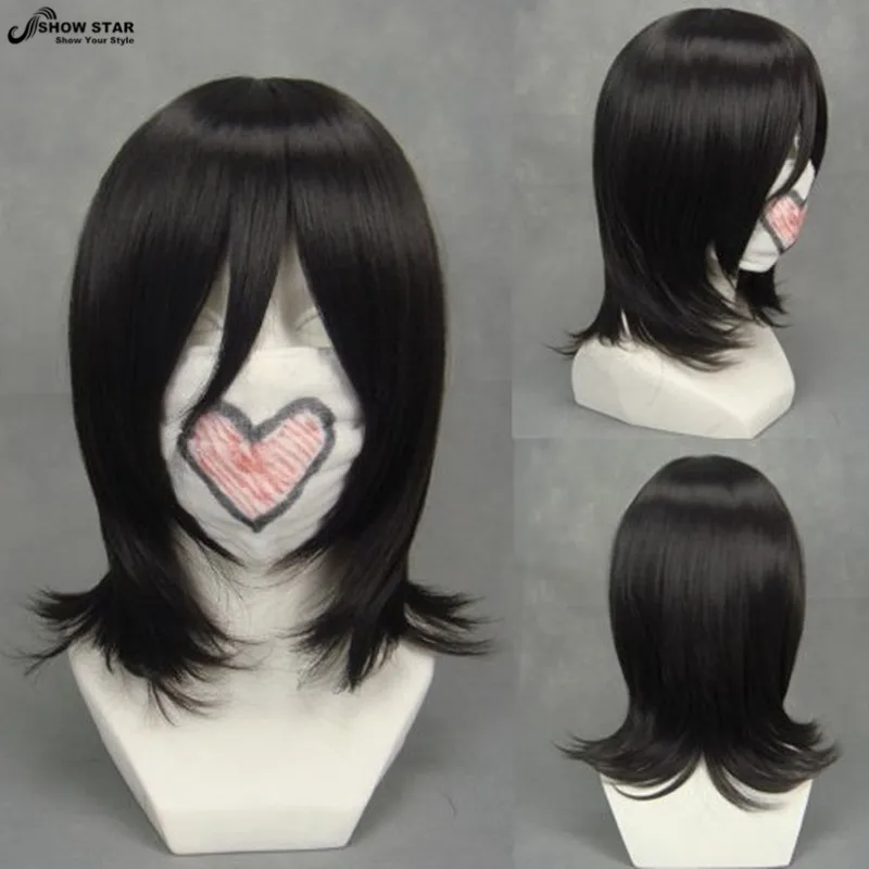 

Hot Sale Japan Anime Bleach Rukia Kuchiki Cosplay Wig Cheap Black Short Synthetic Hair Wigs Peruca Curta Halloween Wig for Men