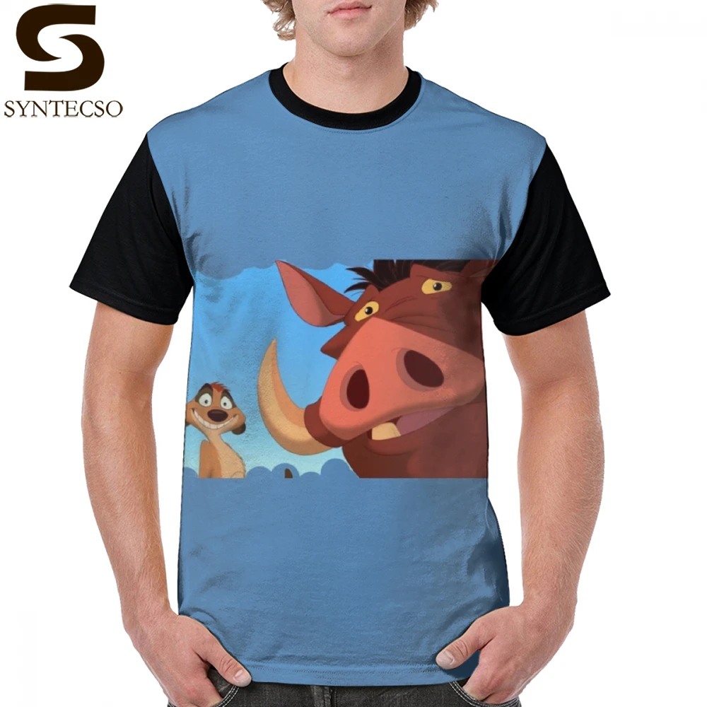 

Pumba T Shirt Timon E Pumba T-Shirt XXX Man Graphic Tee Shirt Streetwear Funny Short Sleeves Print 100 Polyester Tshirt