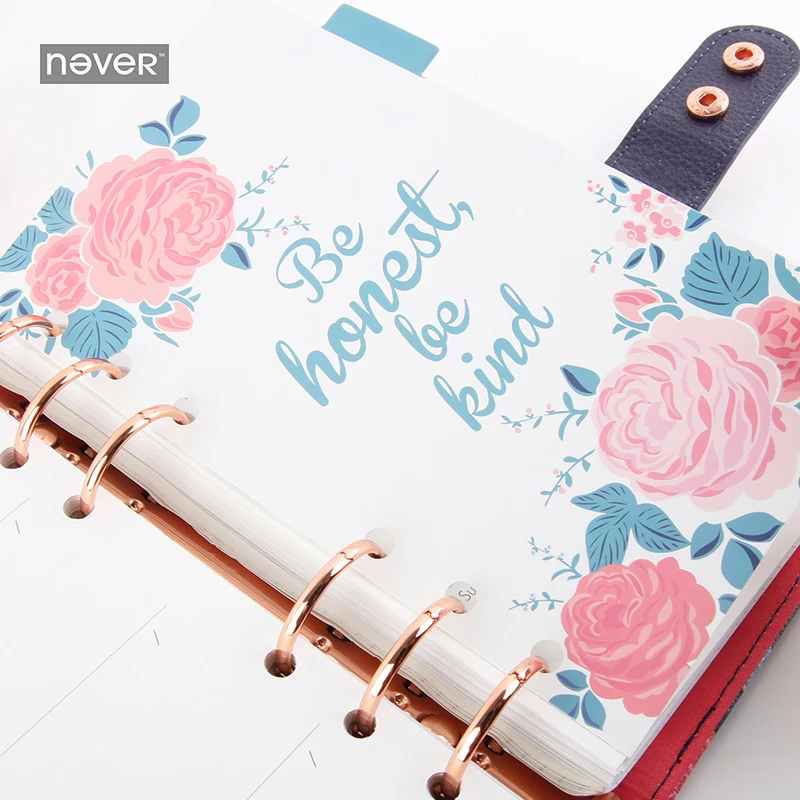 NEVER Rose серия указателей страниц разделители для Filofax спиральный блокнот А6 аксессуары для планировщика дневник Ретро Закладка канцелярский магазин