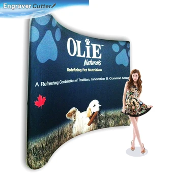 

10ft*7.5ft Curved Tension Fabric Aluminum Reusable Stand With Single Side Banner Printing,Exhibition Display