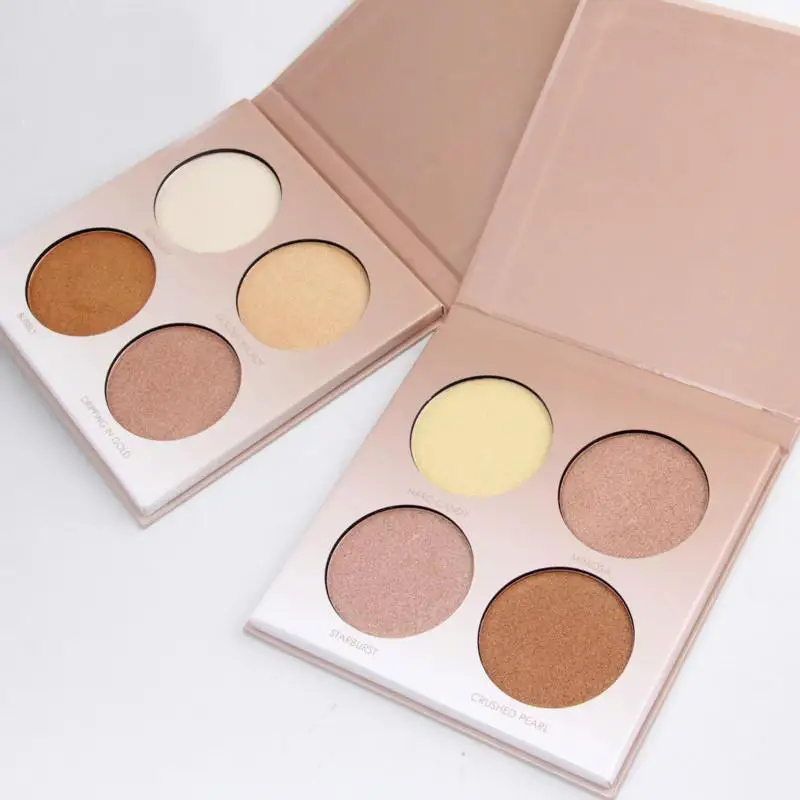 

BearPaw 4 Colors Highlight Faced Glow Matte Eye Shadow Palette for Beauty Concealer Kit