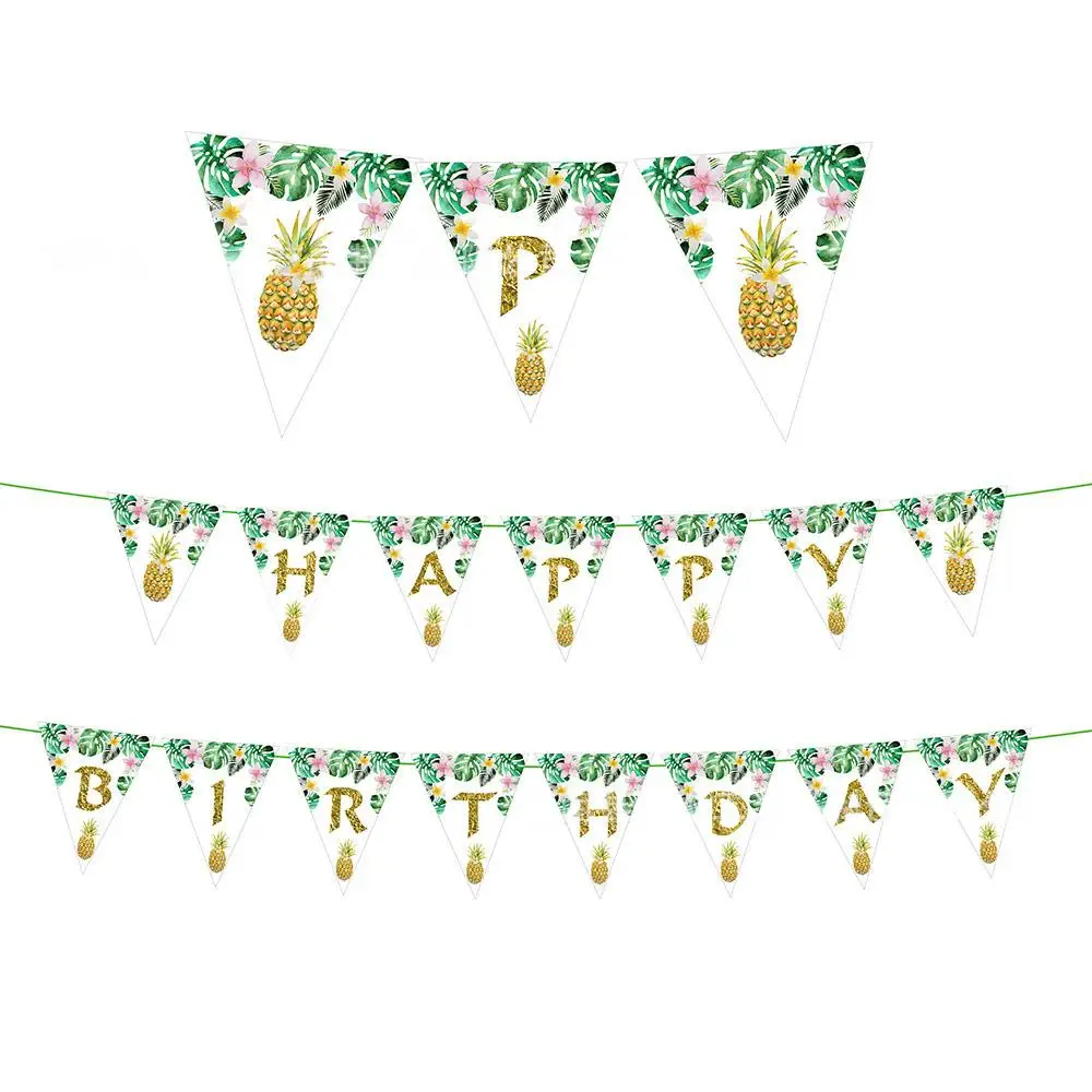 

Omilut Pineapple Party Pineapple Happy Birthday Banner Hawai Party Decoration Summer Party Decoration Supplies