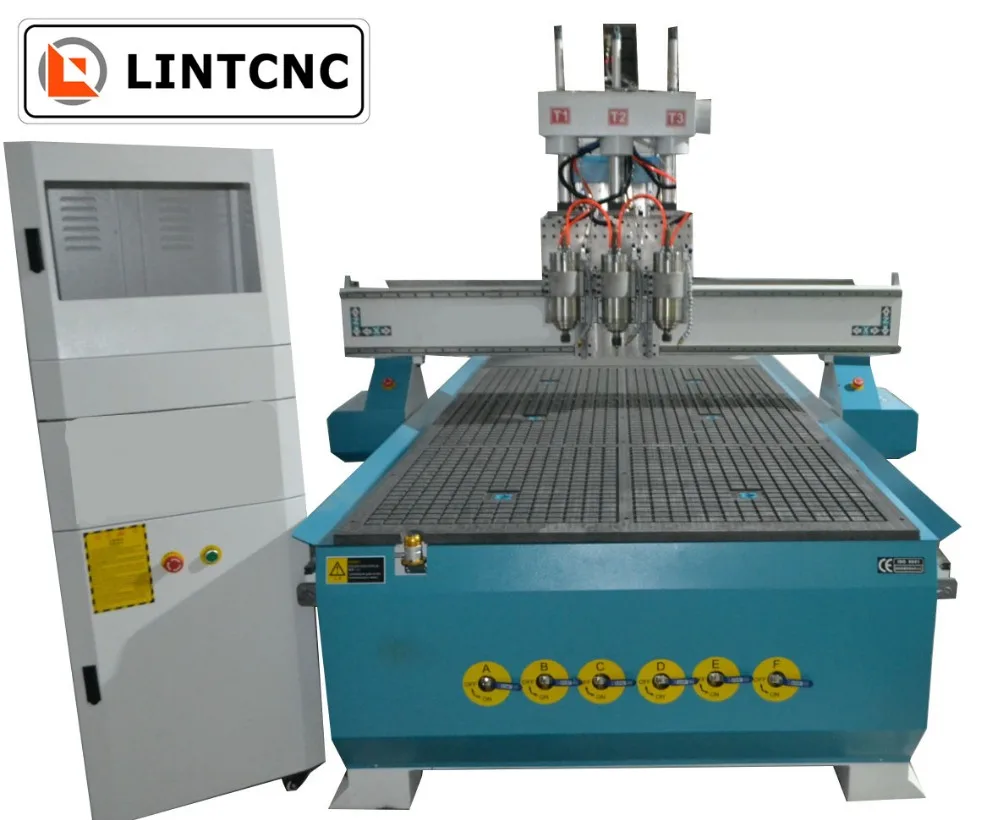 1325 три шпинделя головка пневматическое устройство смены инструментов cnc маршрутизатор для резьба по дереву/1325 cnc резьба по дереву машина/mdf маршрутизатор ЧПУ