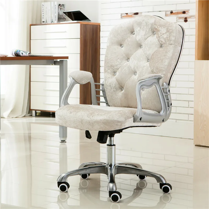 Multi Color Luxury Royal PU Home Computer Chair velvet Fabric Middle Back Manager Chair Modern Ergonomic Office Task Chair C60