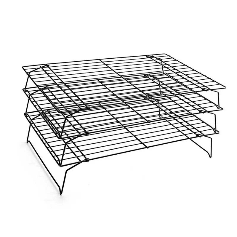 

3 Layers Non-stick Cooling Rack Net Cake Cookie Biscuits Bread Muffin Net Mat Holder Dry Cooler For Cooking Baking Tools