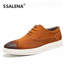2018 Luxury Brogue Mens Dress Shoes Male Casual British Style Oxfords Fashion Soft Sole Wedding Dress Shoes For Men AA10167