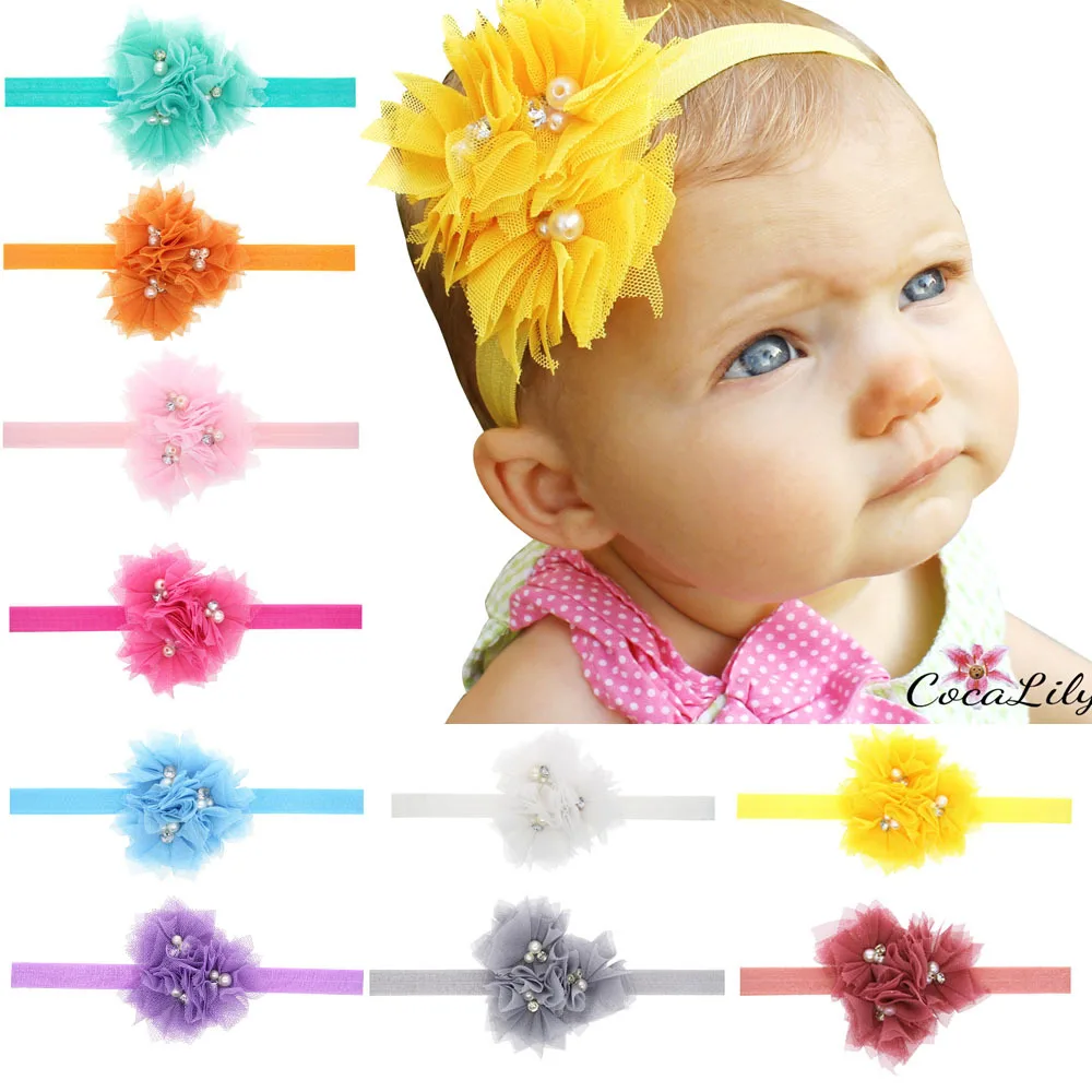

baby girl headband Infant hair accessories cloth Tie bows crystal newborn tiara headwrap Gift bandage Ribbon Headwear Toddlers