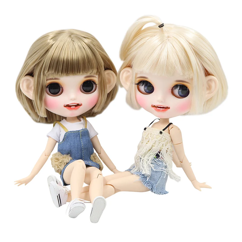 

ICY factory blyth doll custom doll 1/6 bjd white skin joint body, new matte face open mouth closed eyes
