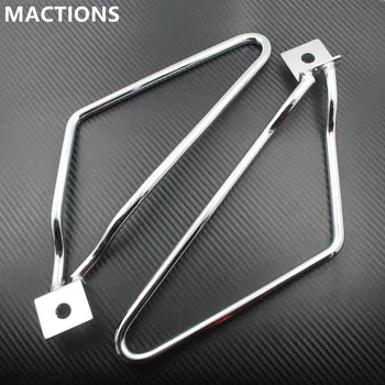 

Motorcycle Black Chrome Saddle Bag Support Bars Mount Bracket For Harley Sportster 883 Iron XL883N Dyna Fat bob FXDF