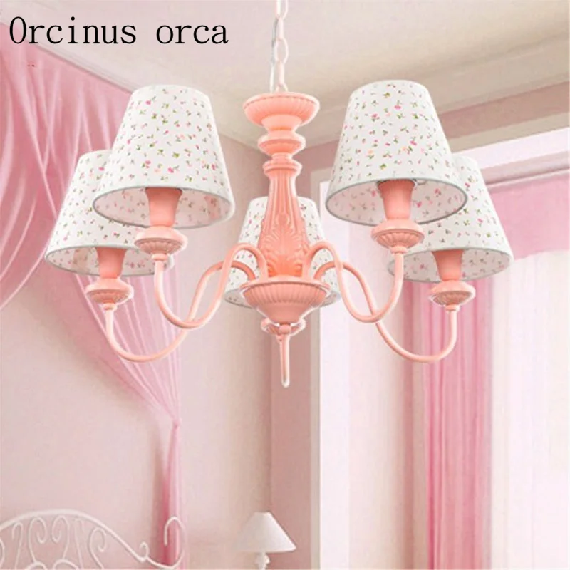 Cute simple chandelier Princess bedroom girl bedroom children's room