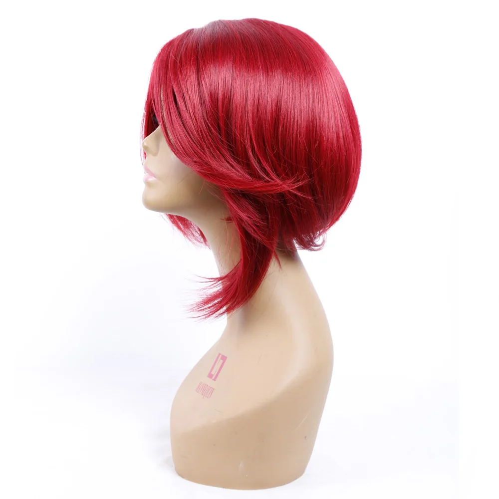 Amir Short Wigs for Women Straight Bob Wig Black Ombre Blonde Red Wig Cosplay Synthetic Lace Front Wigs for Girls bobo - Цвет: 1002F