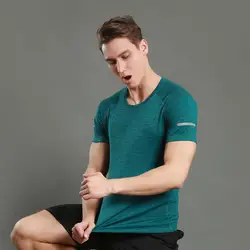 DZ18306 тренировки Фитнес Мужская футболка с длинным рукавом мужская тепловой мышцв, бодибилдинг носить компрессионные эластичный тонкий