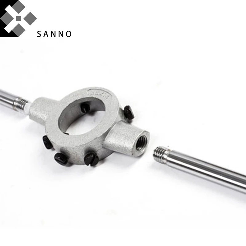 High quality die holder M2.5-M26 wrench handle tools round die  wrench die external thread cutting tapping hand tool kit (2)