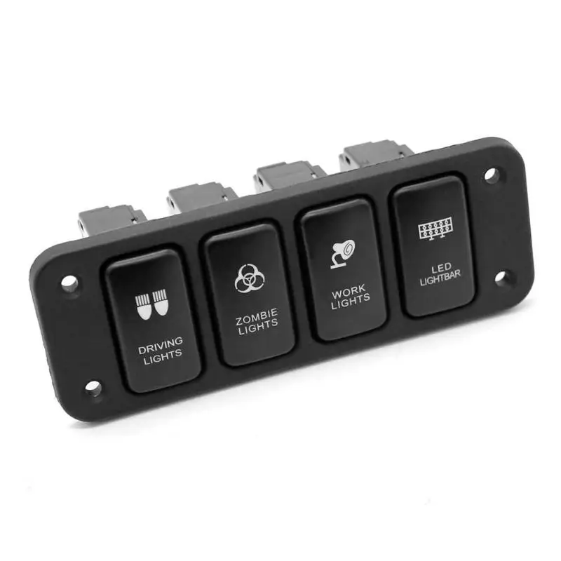 VODOOL w/ 150mm12V 4 кнопочный синий светодиодный переключатель вкл./выкл. панель