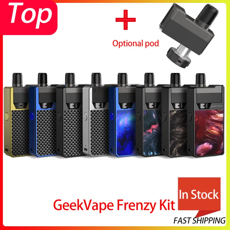 

Original Vape pod Kit GeekVape Frenzy Kit 950mah battery & 2ml Cartridge Pod fit NS mesh coil Electronic Cigarette Vape Kit