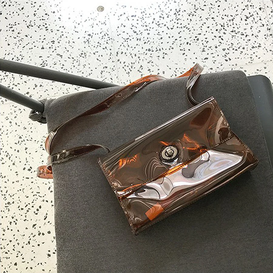 

Fashion Transparent Bags for Women Designer Clear PVC Jelly Bag Woman Shoulder Messenger Bags Female Crossbody Bag Beach Purse
