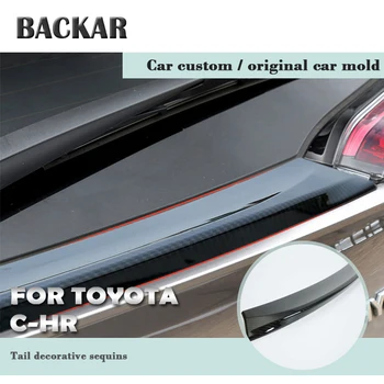 

Backar ABS Car Rear Trunk Tail Cover Stickers Decorative Sequins Firmly Installed For Toyota CHR C-HR 2018 2017 2016 Accessories