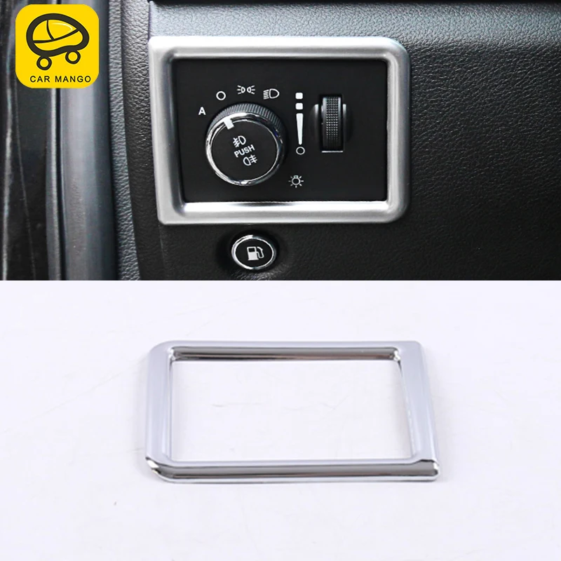 

CARMANGO For Jeep Grand Cherokee 2017 Auto Car Light switch frame trim Stickers Covers Interior Accessories