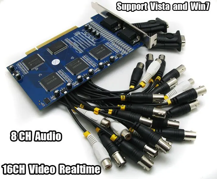CCTV 16 CH PC PCI H.264 480FPS Real Time CCTV Surveillance Security DVR ...