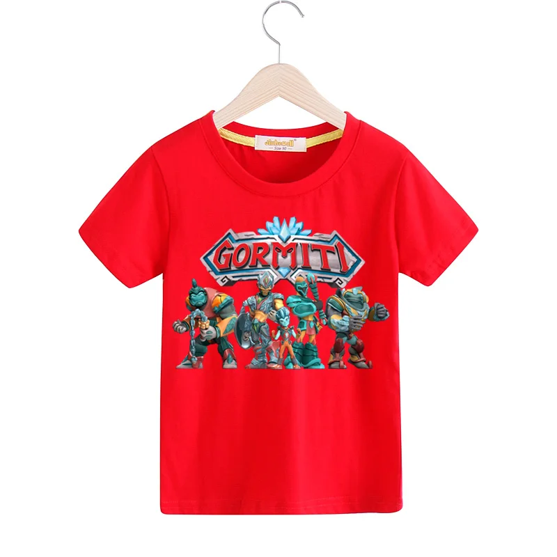 Kids Summer Cartoon Gormiti Game Print T-shirts Tshirts Clothes Children Short Sleeve T Shirt Clothing Boy Girls Tee Top TX164 (3)