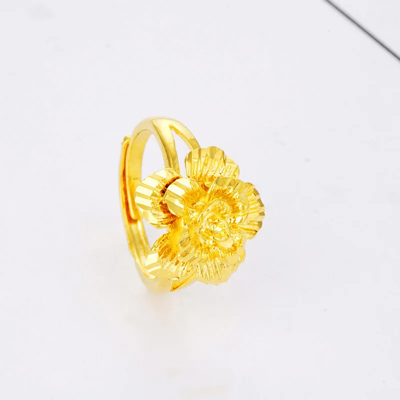

CHENFAN women gold ring for carnation flowers fashion rings forwomen 2019 dainty ring finger plating Live port adjustable rings