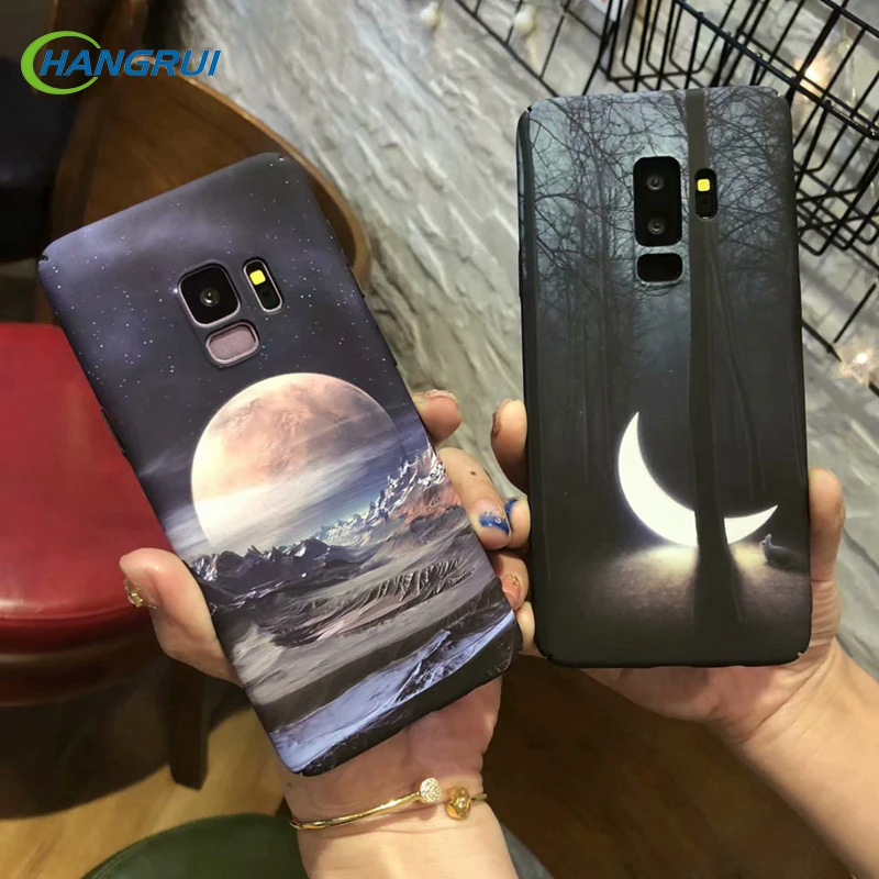 Hangrui Luminous Starry sky Case For Samsung Galaxy Note 8 9 S8Plus Hard PC Back Cases For Samsung S8 S9 Plus S7 ShockProof Case