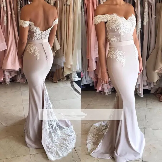 Special Price Backless 2019 Cheap Bridesmaid Dresses Under 50 Mermaid Off The Shoulder Lace Long Wedding Party Dresses For Women Special Price Backless 2019 Cheap Bridesmaid Dresses Under 50 Mermaid Off The Shoulder Lace Long Wedding Party Dresses For Women