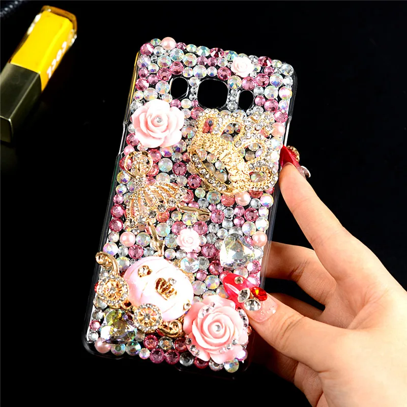 Блестящий 3D кристально чистый жесткий пластиковый чехол накладка для samsung Galaxy J5