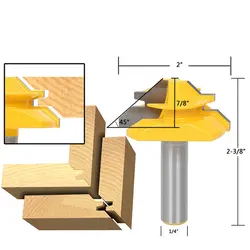 45 градусов 1/4 "хвостовиком 2" Ширина tenon резак маленький замок, маршрутизатор бит