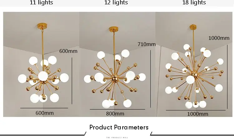 Глобус люстра освещение кухня ресторан Золотая люстра оргстекло акриловая молекула sputnik лампа итальянская люстра