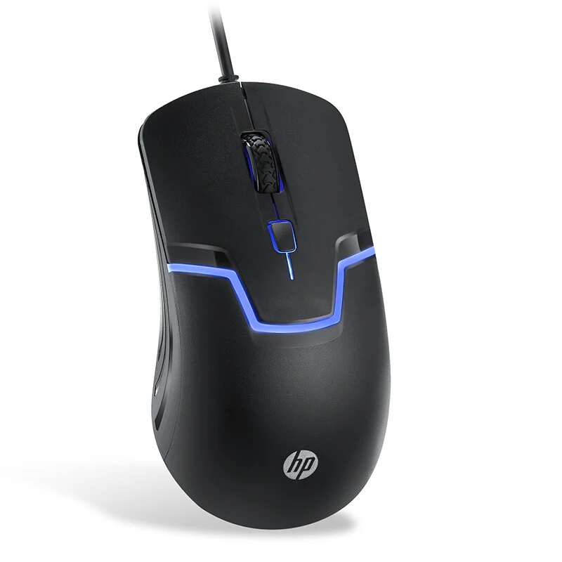 Проводная Оптическая USB игровая мышь HP M100 1600DPI подключаемый светильник вес для