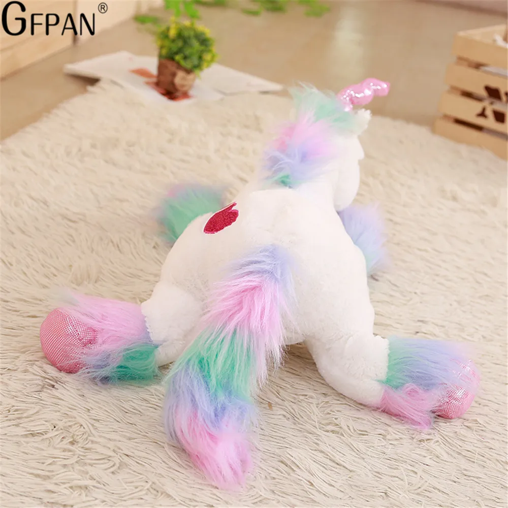 1PC 40cm White Unicorn Plush Toys low Price Stuffed Animal Soft Doll Home Decor Children Photo Props Birthday Gift For Kids