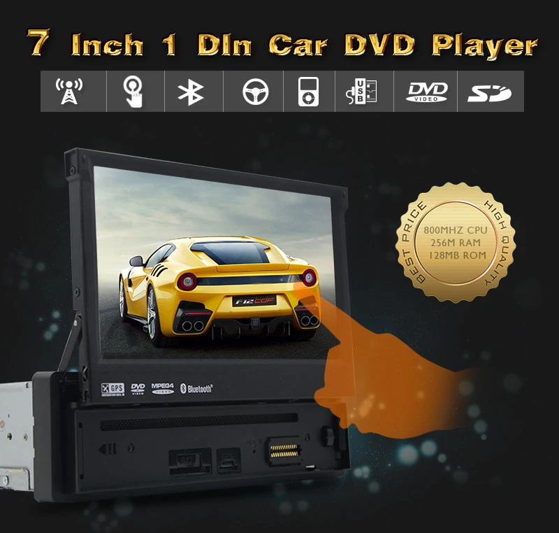 Cheap Music one din  Auto Radio Car DVD Player Navigation Autoradio GPS Stereo Audio MP5 1 din System  RDS Accessory FM 1