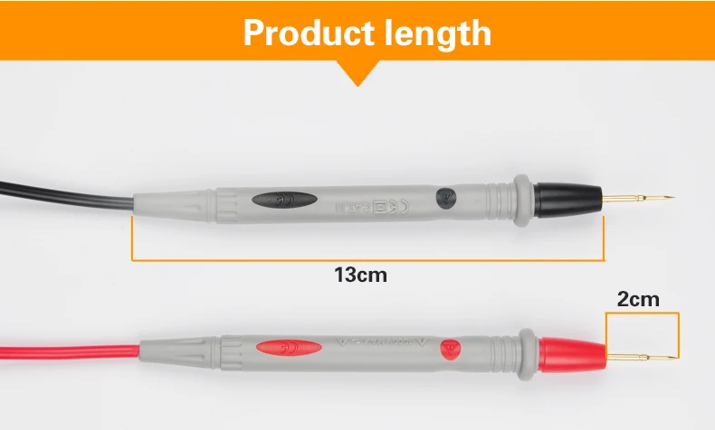 1 пара универсальных пробных тестовых проводов для цифрового мультиметра игольчатый наконечник метр мультиметр тестовый er провод зонда ручка кабель 20A