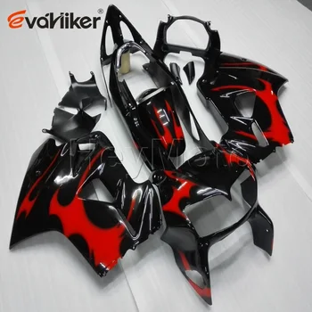 

Custom motorcycle cowl for VFR800 1998-2001 ABS Plastic motorcycle fairing+5Gifts+Painted red flames