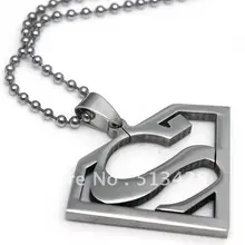 30 шт. в партии полированная серебро Нержавеющая сталь 43*35 мм подвеска с изображением Супермена, подарки на день рождения День благодарения, рождественские подарки