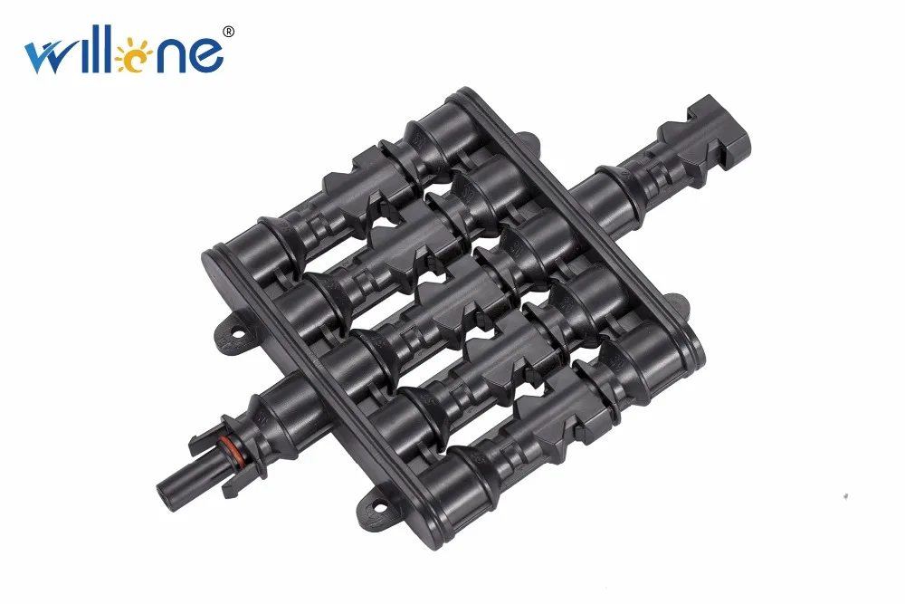 

Willone 10 pair free shipping 5 to 1 MC4 T Branch 30A Solar Panel Connector Cable Coupler Combiner MC4 Panel Wires Connection