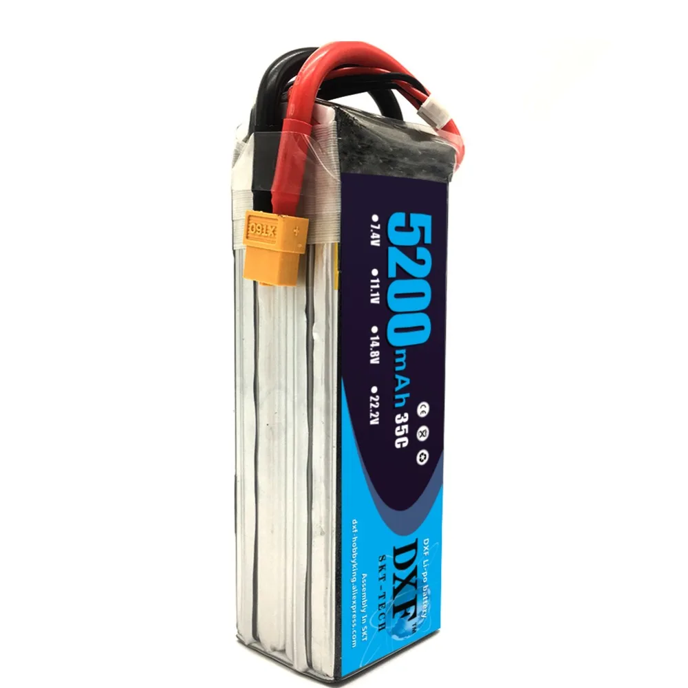 

DXF Lipo 4s Battery 14.8V 5200mAh 35C MAX 70C For Romote Control Bateria Drone AKKU Helicopter Quadcopter Boat Airplane Car UAV