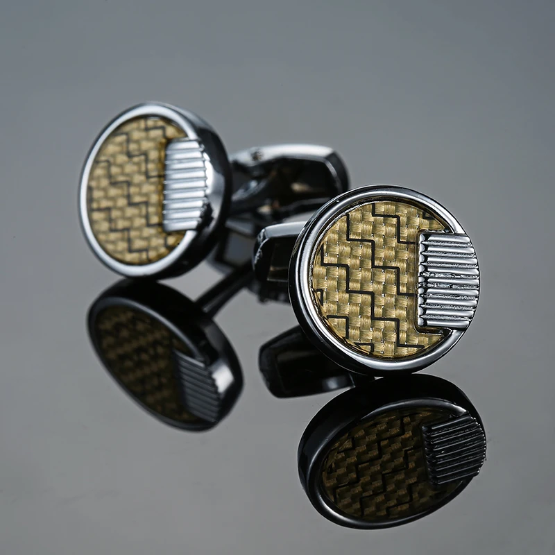 French Shirt Fashion Cufflinks For Men's Brand Cuff Links Buttons Round
