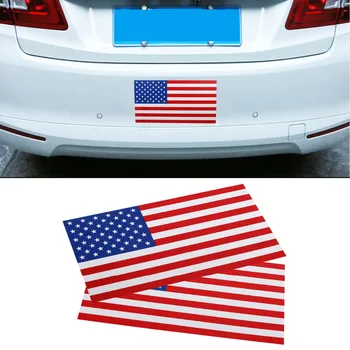 

2PC Removable Magnetic United States Flag Decal America Flag Car Vehicle Bumper Magnet Signs Car Sticker #SGB-10-2