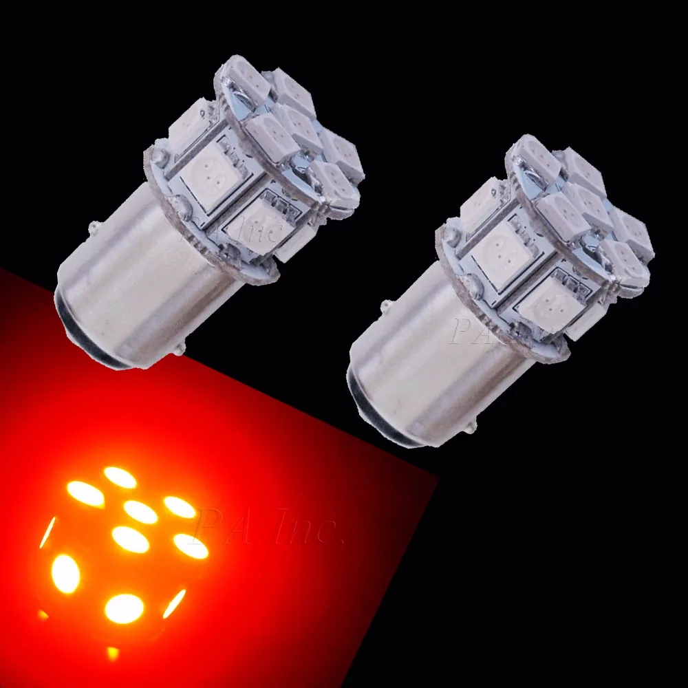 

PA LED 1PAIR x Car Auto Tail Brake Stop Signal Lights lamp Bulb 13SMD 1157 BAY15D 2057 LED 5050 RED