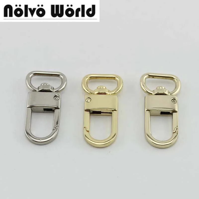 

50pcs 4 colors 5/8 "(17mm) loop high quality gold plating trigger snap hook clasp metal clip swivel dog leash