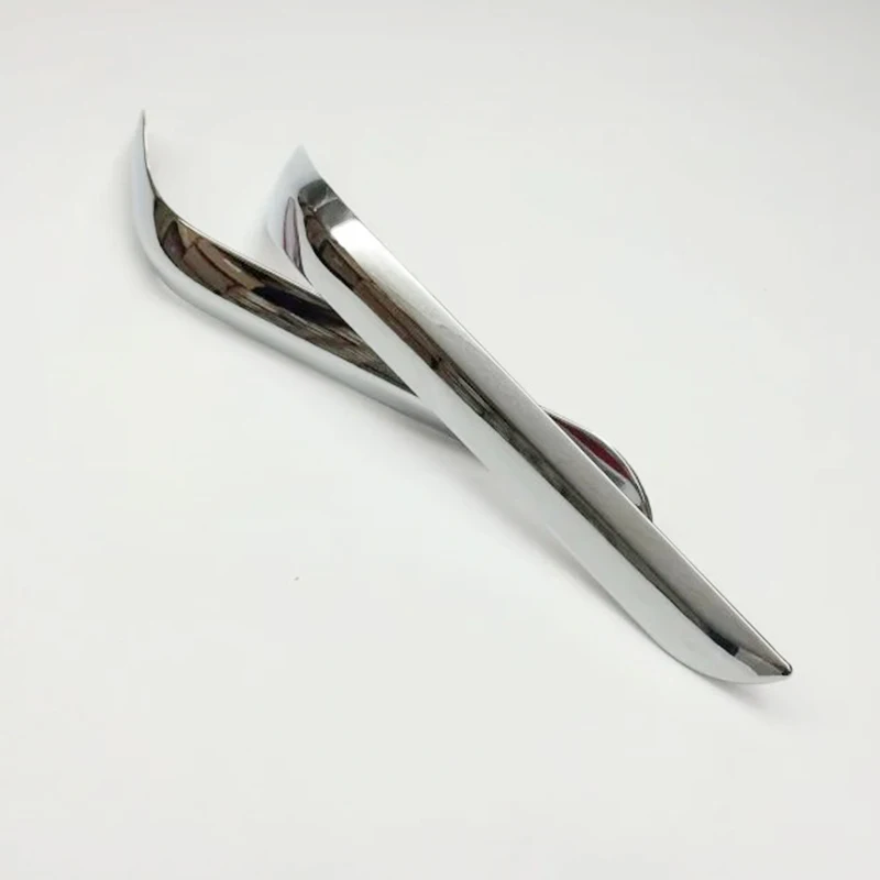 For Toyota Land Cruiser Prado LC150 FJ150 Accessories 2014 2015 2016 2017 ABS Chromed Front Bumper Guard Cover Trim Sticker 2pcs