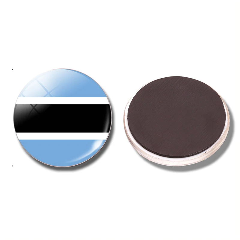 

The Republic of Botswana National Flag 30 MM Fridge Magnet Glass Dome Magnetic Refrigerator Stickers Note Holder Home Decoration