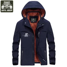 AFS JEEP бренд новая зимняя куртка мужская флисовая куртка для мужчин армейская военная куртка Мужская Плюс Размер M-4XL с капюшоном Veste Homme